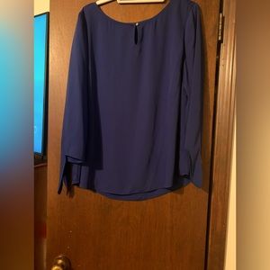 Extra large blue casual blouse